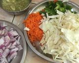 A picture of step 1 of Veg.Hakka noodles.