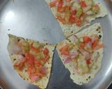 A picture of step 3 of Masala Papad triangles.