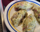 Foto del paso 7 de la receta: Tortas de patata, jamón, champiñones y queso