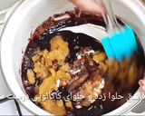 عکس مرحله 6 از دستور حلوا زعفرانی و کاکائویی