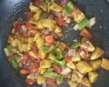 A picture of step 1 of Potato fried rice.
