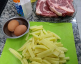 Foto del paso 1 de la receta: Bifes de costilla a caballo con papas fritas