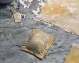 A picture of step 8 of Homemade crab ravioli with sage lemon butter sauce.
