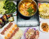 Hình bước làm 4 của món Lẩu Kimchi ngày mưa