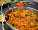A picture of step 6 of Kadhai Veg.