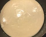 A picture of step 2 of Eggless Dora cake / Dora pancake.