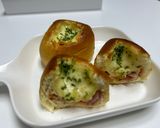 Hình bước làm 1 của món Bánh mì bỏ lò phô mai 🧀