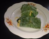 A picture of step 3 of Taro leaves fritters.