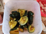 Calabacita frita (calabaza local de Yucatán)