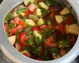 A picture of step 3 of Beetroot Amla Soup.
