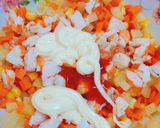 Hình bước làm 4 của món Bánh tráng chiên xúc salad rau củ