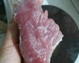 Hình bước làm 1 của món Đậu cô - ve xào thịt nạc