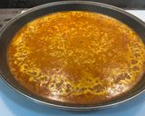 A picture of step 8 of Paella with Secreto Pork and Rice.
