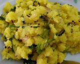 A picture of step 8 of Rava Upma.