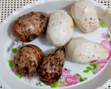 A picture of step 3 of Cocoyam and Fish soup.