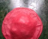 A picture of step 3 of Beetroot Chandrakala Gujiya.
