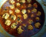 A picture of step 5 of  Lebanese chicken curry with chicken ball's.