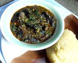 A picture of step 8 of Chevon Okra and Uziza Soup.
