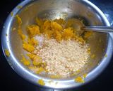 A picture of step 3 of Pumpkin bharta.