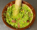 A picture of step 4 of Scallop and Mushroom Fry with Avocado Dip 🎄.