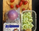 A picture of step 1 of Quick Greek Salad - Great Side or lunch or just because - ENJOY :P.