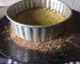 A picture of step 4 of Traditional dhondas or cucumber cake made on gas top.