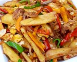 A picture of step 5 of Stir fried sweet potato.