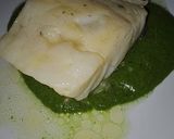 Foto del paso 6 de la receta Bacalao confitado con salsa de espinacas