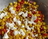 A picture of step 4 of Feta Corn Bhel - Easy, Quick and Unique Bhel in just 5 minutes.