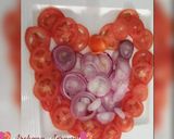 A picture of step 5 of Heart Shaped Salad.