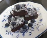 Pas rețetă Brownie vegană de quinoa și afine! 5 fotografie