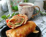 Śniadaniowy wrap krok przepisu 4 zdjęcie