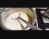A picture of step 1 of Kesar Rose Kalakand using Alum powder.