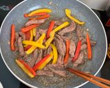 Hình bước làm 2 của món Bò Xào Ớt Chuông (Peper Beef Stir Fried)