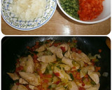 Foto del paso 3 de la receta: Espaguetis salteados con verduras y pavo