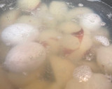 A picture of step 1 of Best ever sweet Deviled Egg Potato Salad (Vegetarian).