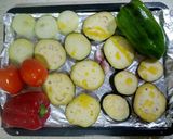 A picture of step 2 of Escalivada (Catalan Roasted Vegetable Salad).