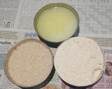 A picture of step 1 of Whole wheat aata halwa (kada prashad) very.