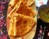 A picture of step 5 of Puran poli with thandai flavour.