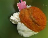 Foto del paso 2 de la receta: Espuma de fruta con queso Quark y yogurt griego al cacao
