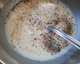 A picture of step 6 of Penne Pasta in cheesy oats white sauce.
