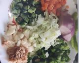 A picture of step 2 of Triple Schezwan fried rice.