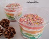 Foto langkah ke 7 dari resep Rainbow Cake In Jar.