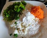 A picture of step 1 of Dhoka Paneer.