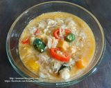 รูปขั้นตอนการทำที่ 2 ของ หลนไข่เค็มกุ้งสับ