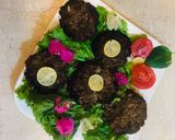 A picture of step 5 of Peshawari chapli kabab.