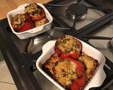 Une image de l'étape 6 de Poivrons farcis bœuf champignons au parmesan.