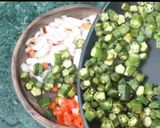 A picture of step 2 of Ladyfinger's Salad.