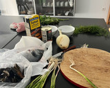 Foto del paso 1 de la receta: Dorada con mejillones