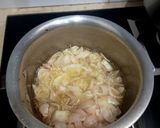 A picture of step 2 of Cabbage aloo, egg,.